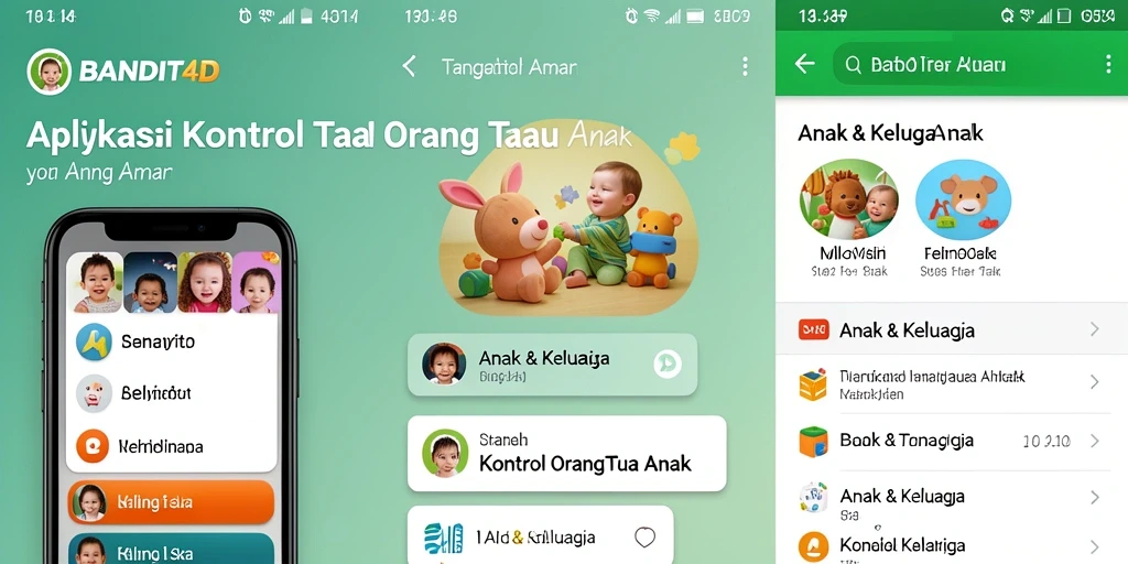 Antarmuka aplikasi BANDIT4D yang intuitif untuk kontrol orang tua.