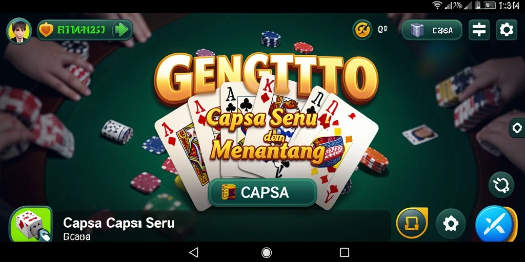 Tampilan antarmuka GENGTOTO dengan fitur Capsa yang menarik.