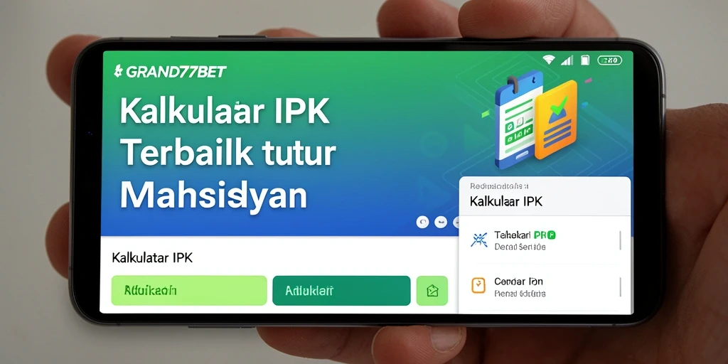 Tampilan antarmuka GRAND77BET dengan kalkulator IPK yang sederhana.