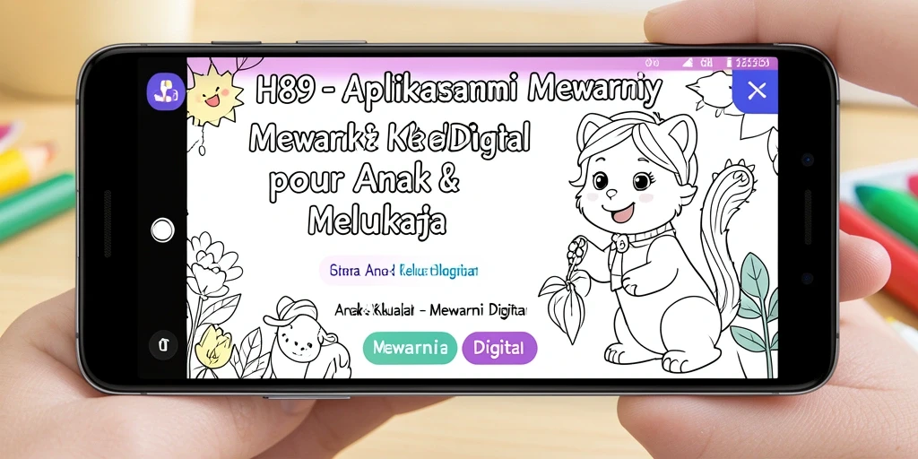 Antarmuka H89 yang menarik dan interaktif untuk mewarnai.