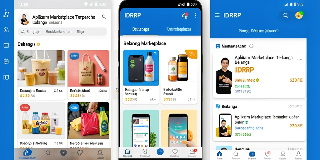Tampilan antarmuka IDRRP yang sederhana dan intuitif untuk belanja.