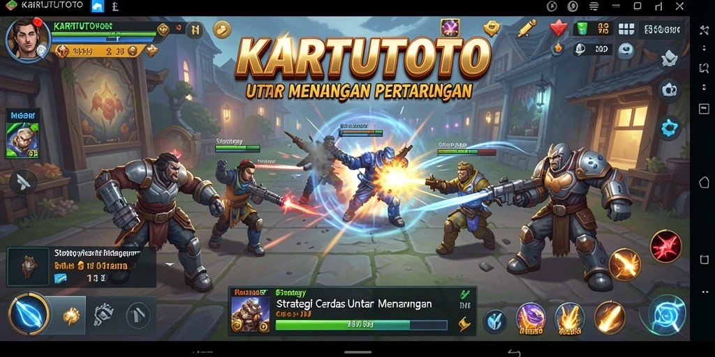 Antarmuka KARTUTOTO yang menarik dengan elemen strategi yang jelas.