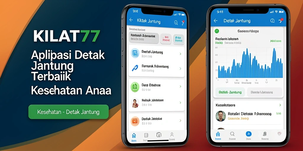Antarmuka utama KILAT77 menampilkan data detak jantung dengan jelas.