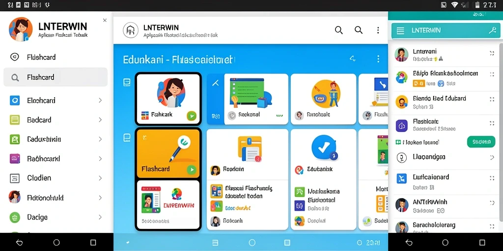 Tampilan antarmuka aplikasi LNTERWIN yang menarik dan interaktif.