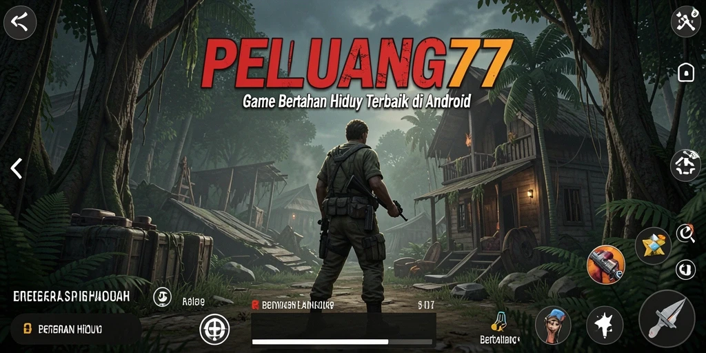 Tampilan antarmuka PELUANG77 yang menarik dalam mode Bertahan Hidup.