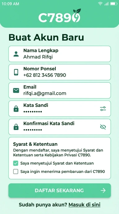 Buat Akun Baru c7890 Secara Mudah dan Cepat